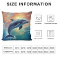thumbnail image 5 of GOSMITH Decorative Throw Pillow Covers Dolphin Marine Animals Pillow Covers Dolphins Swimming Square Soft Double Side Print Decorative Pillows Case for Home Couch Sofa Patio Bedroom, 5 of 5