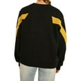 thumbnail image 3 of Elevenparis Womens Glitter Gold Arm Stripes Sweatshirt, Black, Medium, 3 of 6