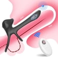 thumbnail image 4 of Anillo vibrador de pene para pareja, anillo de pene remoto, masajeador de punto G, estimulador Vagina, masturbación, juguetes sexuales para hombres y mujeres, 4 of 4