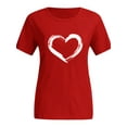 thumbnail image 3 of Innerwin T-shirt à Col Rond pour Femme T-shirt Tenue Quotidienne T-shirt Mode à Imprimé Cœur Rouge 3TG, 3 of 7
