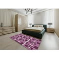thumbnail image 4 of Ahgly Company Indoor Rectangle Patterned Dark Raspberry Purple Novelty Area Rugs, 8' x 12', 4 of 6