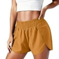 thumbnail image 2 of Trendfront Women's Mid Rise Athletic Running Shorts Built-in Liner Elastic Waist Gym Fitness Workout Activewear, 2 of 8