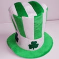 thumbnail image 6 of Ireland Lucky Clover Hat Green Stovepipe Masquerade Shamrock Top Hat Dress Up, 6 of 11