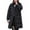 Black, variant on Breezora Women Longline Quilted Puffer Coat Casual Loose Fit Winter Jacket Comfortable Daily Outerwear L Size Black