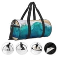 thumbnail image 5 of Fotbe Beach Pattern Foldable Sports Gym Bag with Wet Dry Pocket, Ultralight Travel Bag, Large Capacity Duffel Bag, Splash Proof Carry on Bag, Overnight Bag, Weekender Bag, 5 of 8