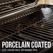 Expert Grill 3-Burner Propane Gas Grill with Wheels and Side Shelves, Black