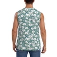 thumbnail image 4 of Haiem Men's Floral Print Tank Tops Summer Sleeveless Cut Off Workout T-Shirts Fitness Vest Athletic Undershirts-Small, 4 of 8