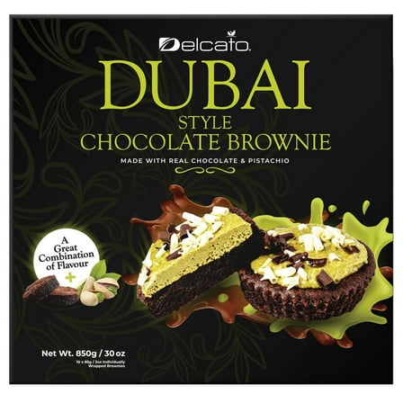 Delcato Dubai Style Chocolate Brownie, 3 Ounce (Pack of 10)