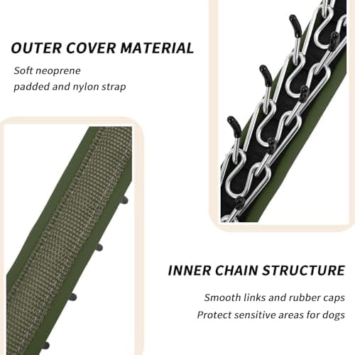 No Pull Martingale Dog Collar for Large Medium Small Dogs, Heavy Duty Nylon Reflective Adjustable Anti Pull Slip Collar with Buckle for Training Walking S Army Green