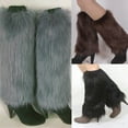 thumbnail image 4 of Flmtop Winter Fashion Women Boot Covers Furry Solid Color Faux Fur Soft Leg Warmers, 4 of 7