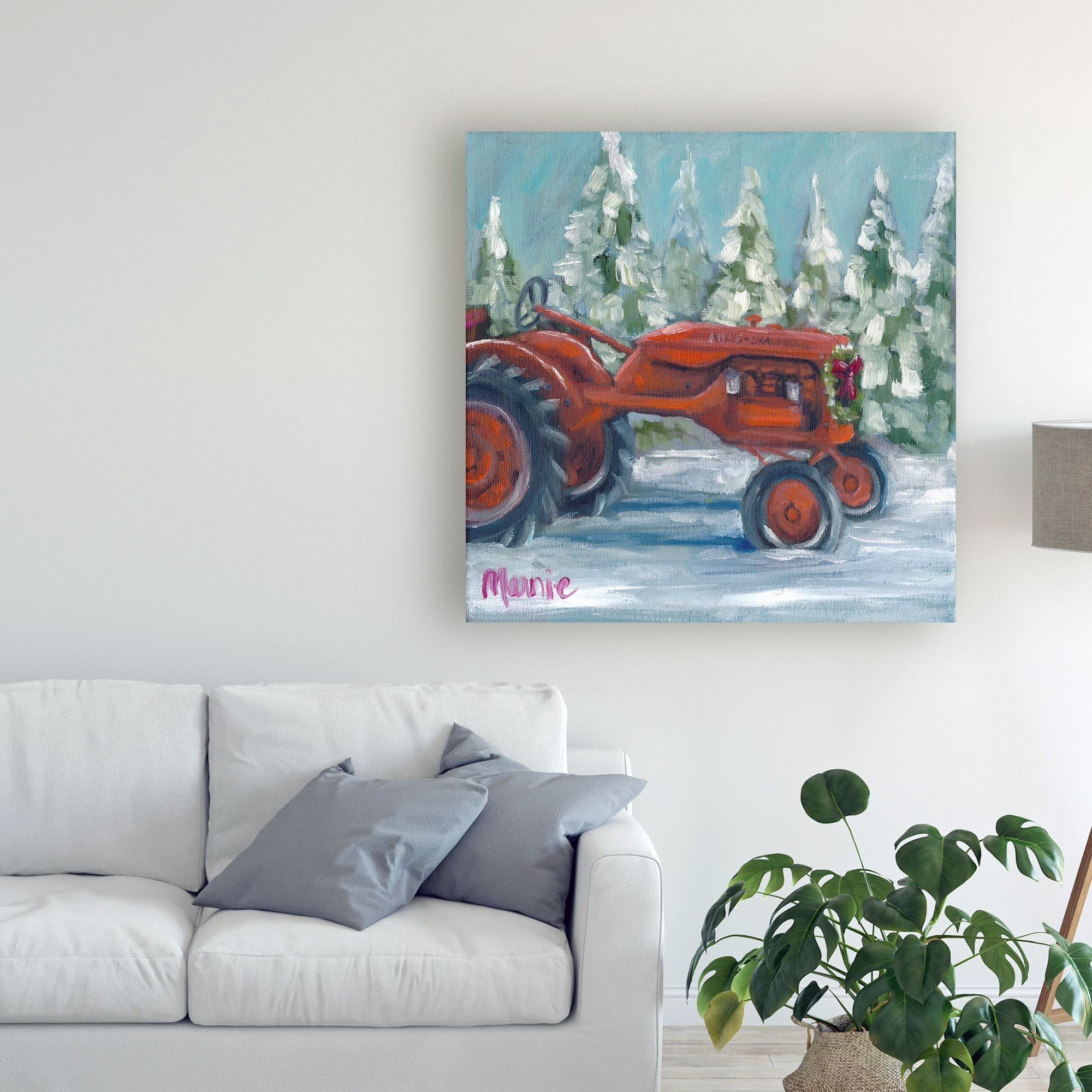 Trademark Fine Art 'Tractor 4 Seasons Allis Chalmers Holiday' Canvas Art by Marnie Bourque