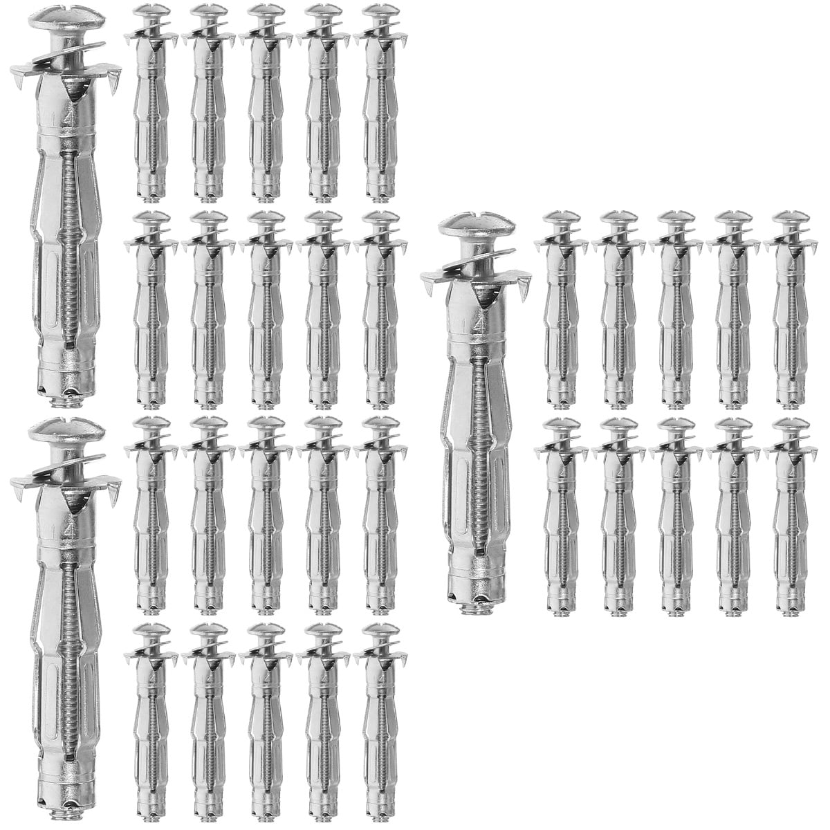 EXHUMKY 75-Pack Galvanized Steel Hollow Wall Anchors for Drywall and Plaster Repair, Heavy Duty Fastening Hardware