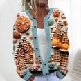 thumbnail image 1 of LOVZFMLL Cardigan pour Femmes Décontracté Imprimé de Noël Cardigan Tricoté Veste à Boutons, 1 of 5