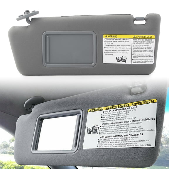 GZYF Car Left Driver Side Gray Sun Visor for Toyota Tacoma 2005-11 12 W/O Light 74320-04181-B1