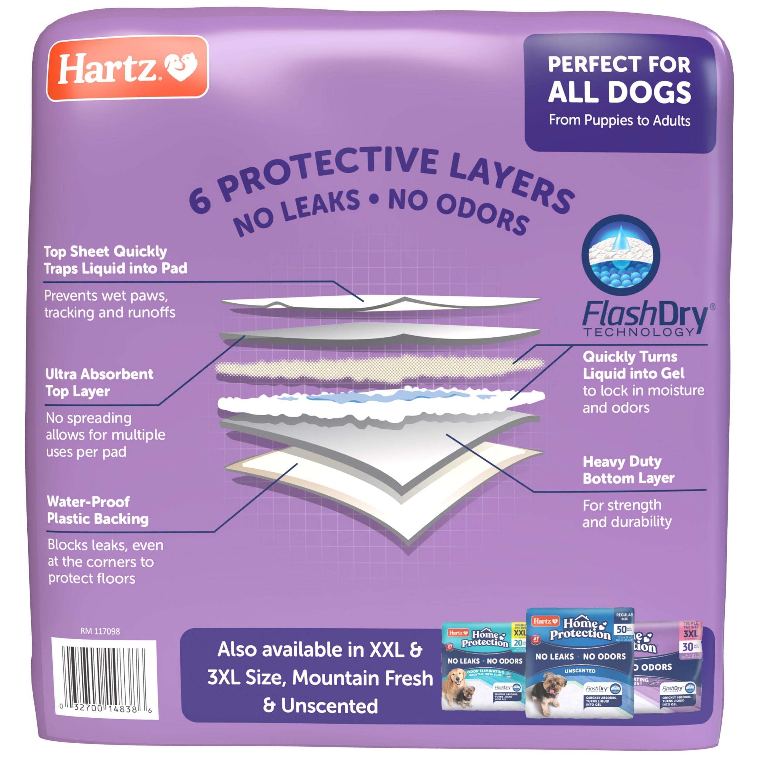 Hartz Dog Pads, Unscented, Regular Size