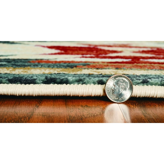 5'x8' Ivory Machine Woven Pinegrove Lodge Indoor Area Rug