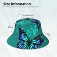 thumbnail image 5 of Balery Blue Floral with Butterflies Sun Hats for Men Women Bucket Hat UPF 50+ Buckey Hat Boonie Hat Foldable UV Protection Hiking Beach Fishing Summer, 5 of 9
