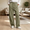thumbnail image 7 of MLCDZ Fall Sweatpants for Women Baggy Wide Leg Lounge Casual Pajama Sweat Pants Drawstring Elastic Waist Workout Golf Gym Trousers with Pockets, 7 of 7