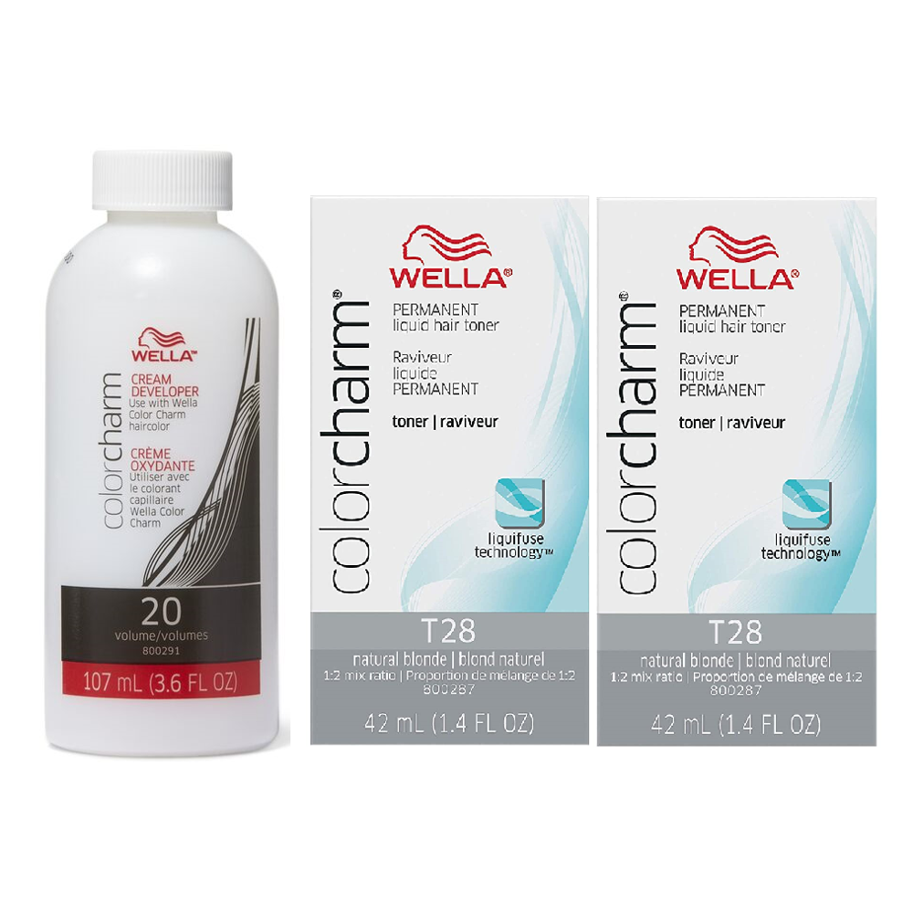 Wella Color Charm Liquid Toner # T28 Natural Blonde 1.4 Ounce (Pack Of