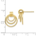 thumbnail image 3 of Primal Gold 10 Karat Yellow Gold Polished and Twisted Fancy Post Earrings, 3 of 4
