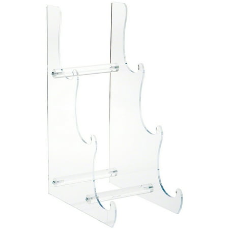 Plymor Clear Acrylic 3-Tier Display Easel, 15.75" H x 6.5" W x 10.125" D (For 10" - 12" Plates)