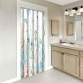 thumbnail image 6 of Nautical Coastal Shower Curtain Teal Ocean Coral Starfish Seashell Decorative Bathroom Curtain 36x72Inch Washable Polyester Fabric Underwater Marine Life Beach Shower Curtains Set with 6 Hooks, 6 of 6