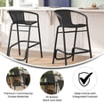 thumbnail image 4 of Flash Furniture Lila Indoor-Outdoor PE Rattan Restaurant Barstool Black 2/Pack (2SDA632032RBK), 4 of 16