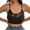 Black, variant on Mesh Crop Top Fashionable Hollow Out Push Up Bra Comfortable Breathable Underwear Thin Bra, Size M