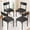 4 Dining Chairs, variant on Anyact 42in Round Dining Table for 4, Circle Dinner Table Pedestal Metal Frame, Kitcen Table Sturdy Wood Kitchen & Dining Room Furniture, Black(Only Table)