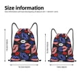 thumbnail image 5 of Yiaed American With Lips Print Drawstring Bags Drawstring Backpack Bulk String Back Pack Gym Sport Bag-Small, 5 of 5
