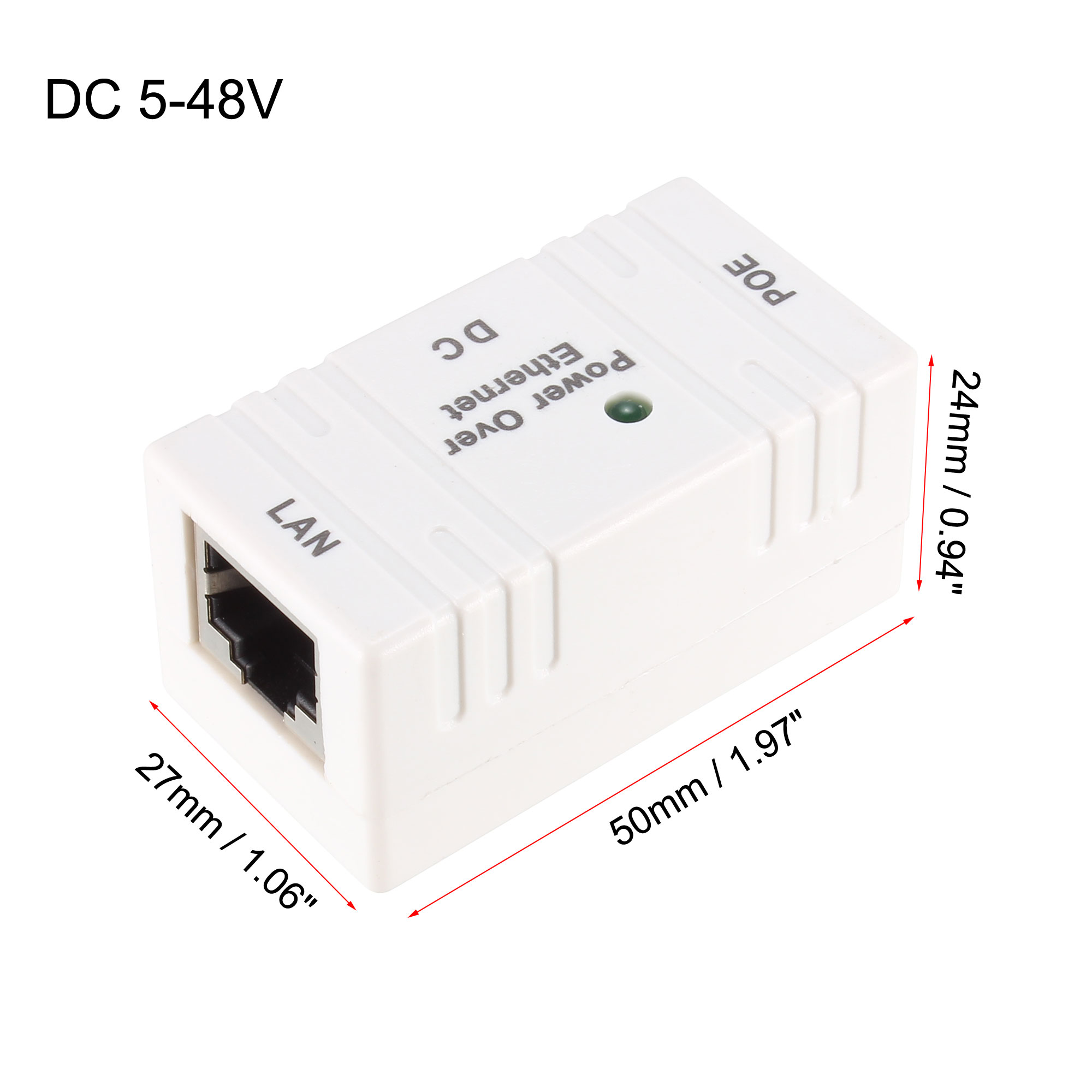 POE Injector Splitter POE Combiner Separator DC5-48V Power Over Ethernet  Adapter Power Supply Module White - Walmart.com