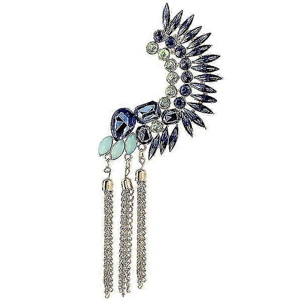 Large Heart Crystal Dangle Earrings For Women Bijoux Geometric Rhinestone Statement Jewelry Gifts Silver