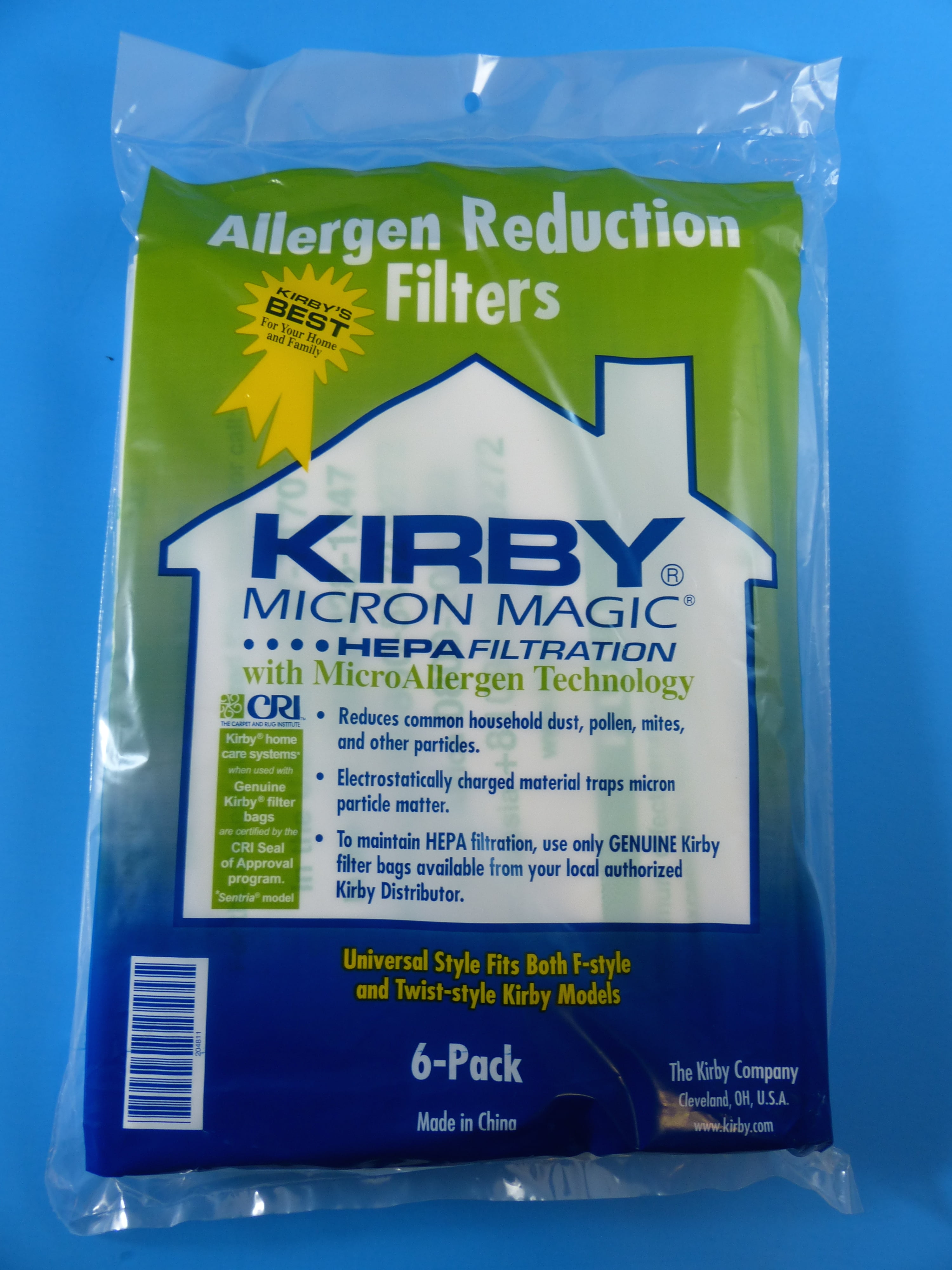 Kirby Vacuum Bags HEPA MICRON UNIVERSAL STYLE 