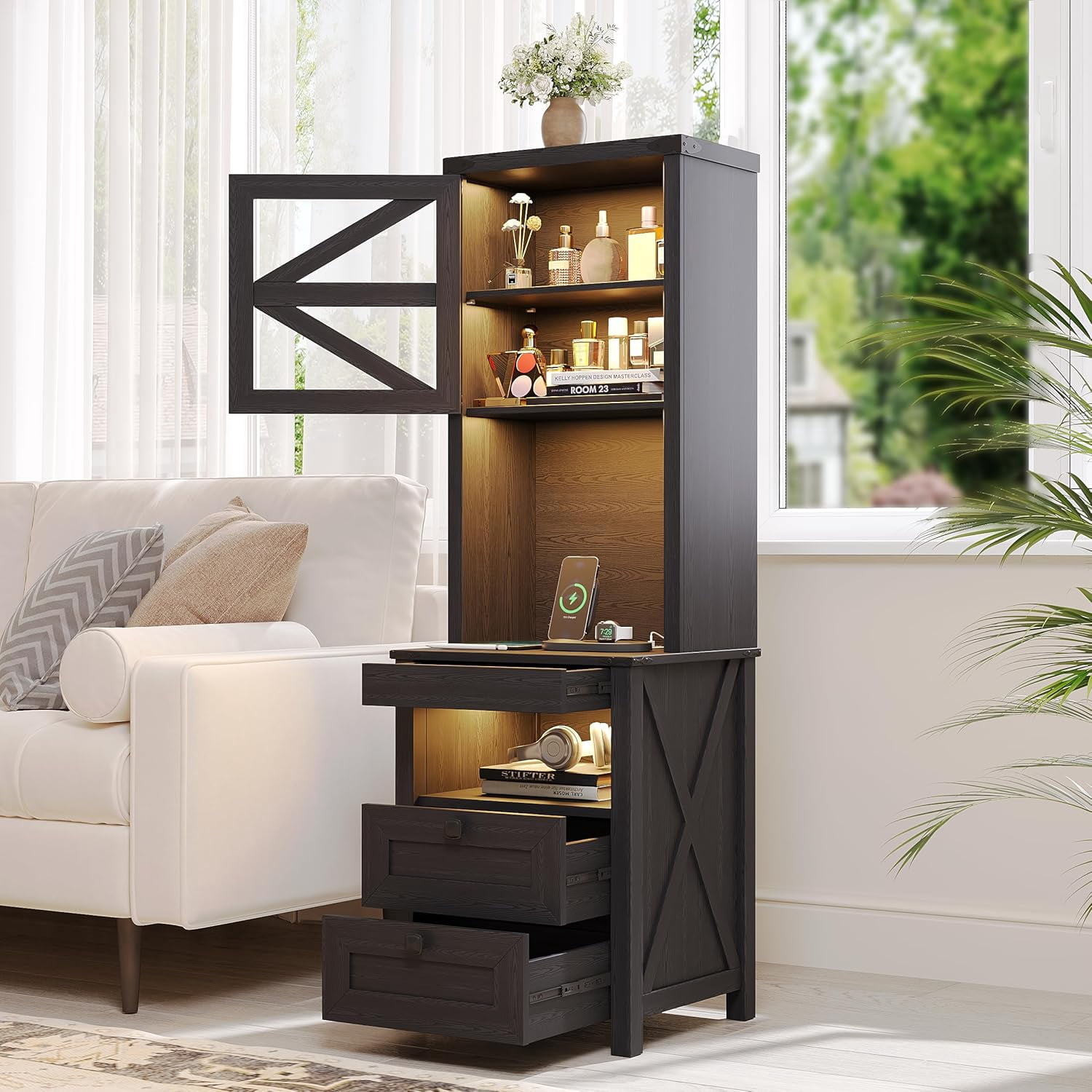 H15K5 2300 CHERRY NIGHT STAND 猫脚 ナイトスタンド H15K5 2300