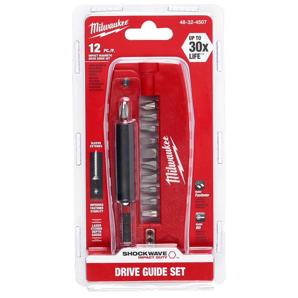 Milwaukee 48-32-4507 12-Piece Shockwave Drive Guide Set for sale online 