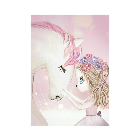 

BESTONZON Unicorn Decor Painting Beautiful Canvas Frameless Decor Hanging Painting for Home Bedroom Kid Room (21x30cm Without Frame)