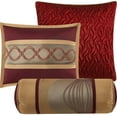 thumbnail image 5 of Nanshing Kath 7 Piece Luxury Contemporary Comforter Set, Wine Gold, King, 5 of 11