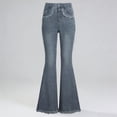 thumbnail image 2 of JIAYUE Girls Stretch Denim Flared Pants Full Length Solid Color Slim Bootcut Jeans For Teenagers And Big Kids Fashion Trousers Comfortable Children Versatile Bottoms, 2 of 8