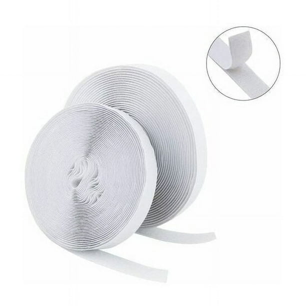 Cinta adhesiva de velcro autoadhesiva que no deja residuos, tiras de velcro resistentes para uso en interiores y exteriores para sujetadores reutilizables, resistente a la abrasión en superficies
