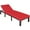 Red, variant on Costway Steel Adjustable and Cushioned Outdoor Chaise Lounge Red