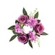 thumbnail image 2 of Corona De Velas De Plástico Con Rosas Simuladas Corona de rosas de seda morada para decoración de velas de boda, fiestas y ambiente festivo (1 unidad) JASKFLY, 2 of 8