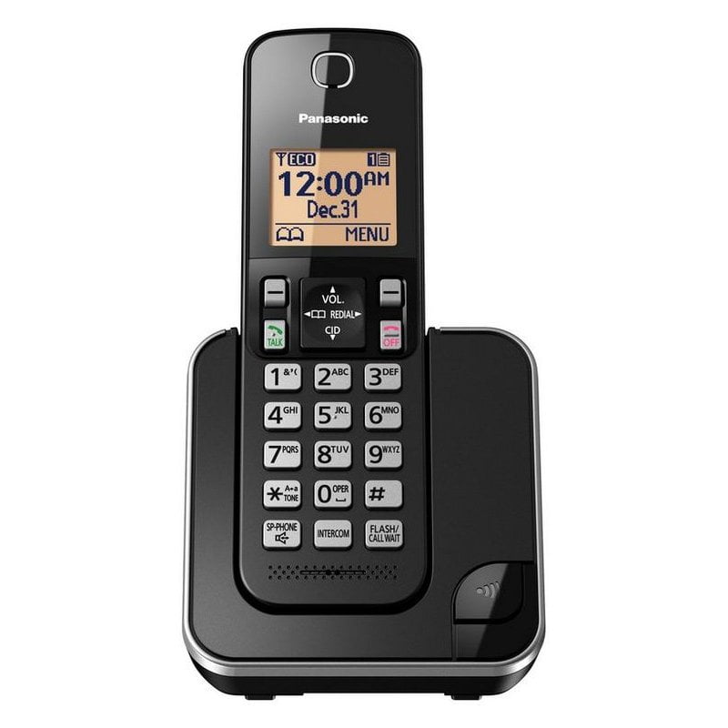 Telephone Cordless, Black Panasonic Expandable Cordless Landline