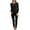 Black, variant on ibiyuan Womens Lined Thermal Base Layer Set â Long Sleeve Shirt Leggings for Cold Weather â Lounge Set for Women,Black