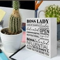 thumbnail image 4 of Zomyto 7"x7" Boss Gifts for Women, Appreciation Thank You Gift for Best Boss Boss Lady Boss Babe Work Bestie, Boss Retirement Leaving Boss Day Gifts, Successful Leader, Wooden Box Sign, 4 of 5