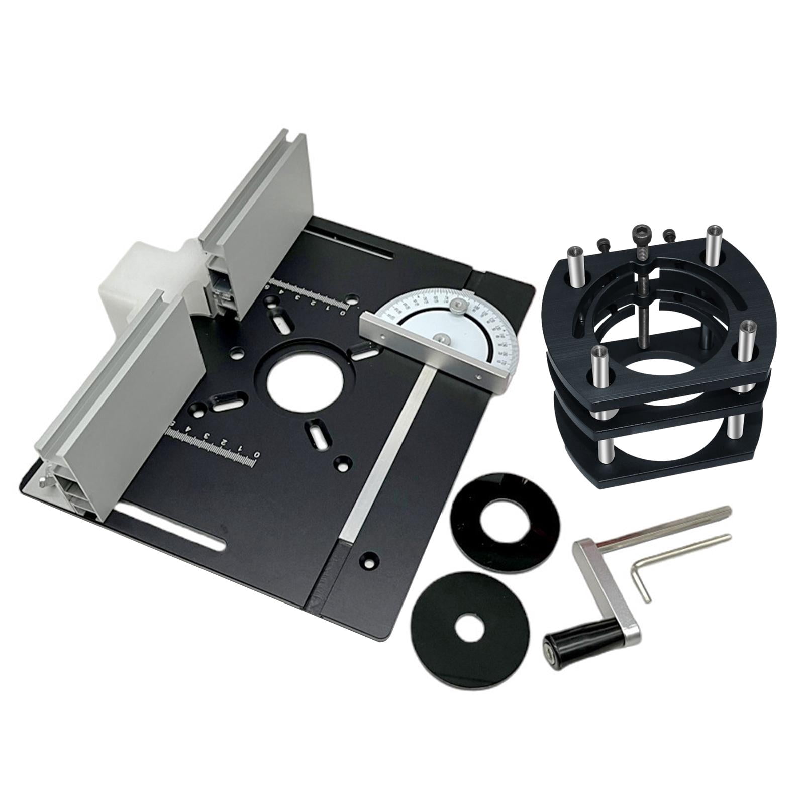 Router Plunge Base Router Lifting Fit 65mm Motors Adjustable Woodworking DIY for Worktable Black Plate