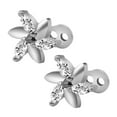 thumbnail image 5 of 2pcs Dermal Anchor Tops and Base Titanium Steel Piercing Jewelry Flower/, 5 of 8