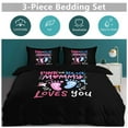 thumbnail image 5 of 3 Pcs Soft Bedding Set, Includes 1 Duvet Cover with Zipper And 2 Pillow Shams,Pink Or Blue Mommy Loves You Twin(86"x70"), 5 of 8