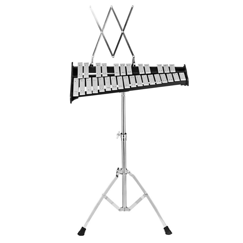 Canddidliike 30 Notes Percussion with Practice Pad Mallets Sticks Stand, Christmas Birthday Gift for Boy and Girl 3-12 Years Old, Brown