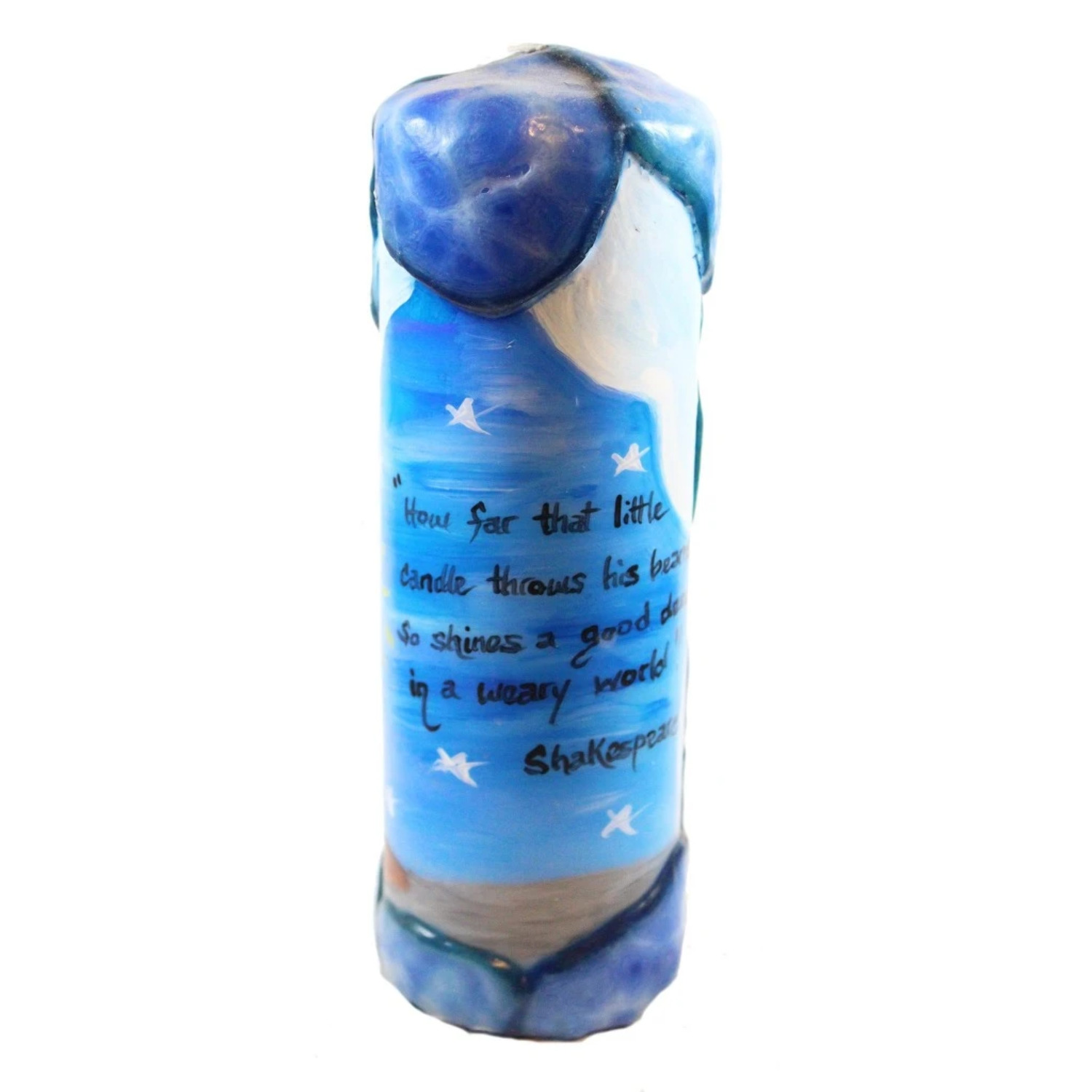 Quote Pillar Candle How far that little candle throws his beams! So shines a good deed in a