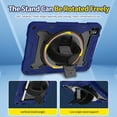 thumbnail image 6 of 3in1 Rotating Stand Case for iPad Pro 11 inch 4th/3rd/2nd Gen (2022/2021/2020) with Hand/Shoulder Strap, Shockproof Rugged, Blue, 6 of 7